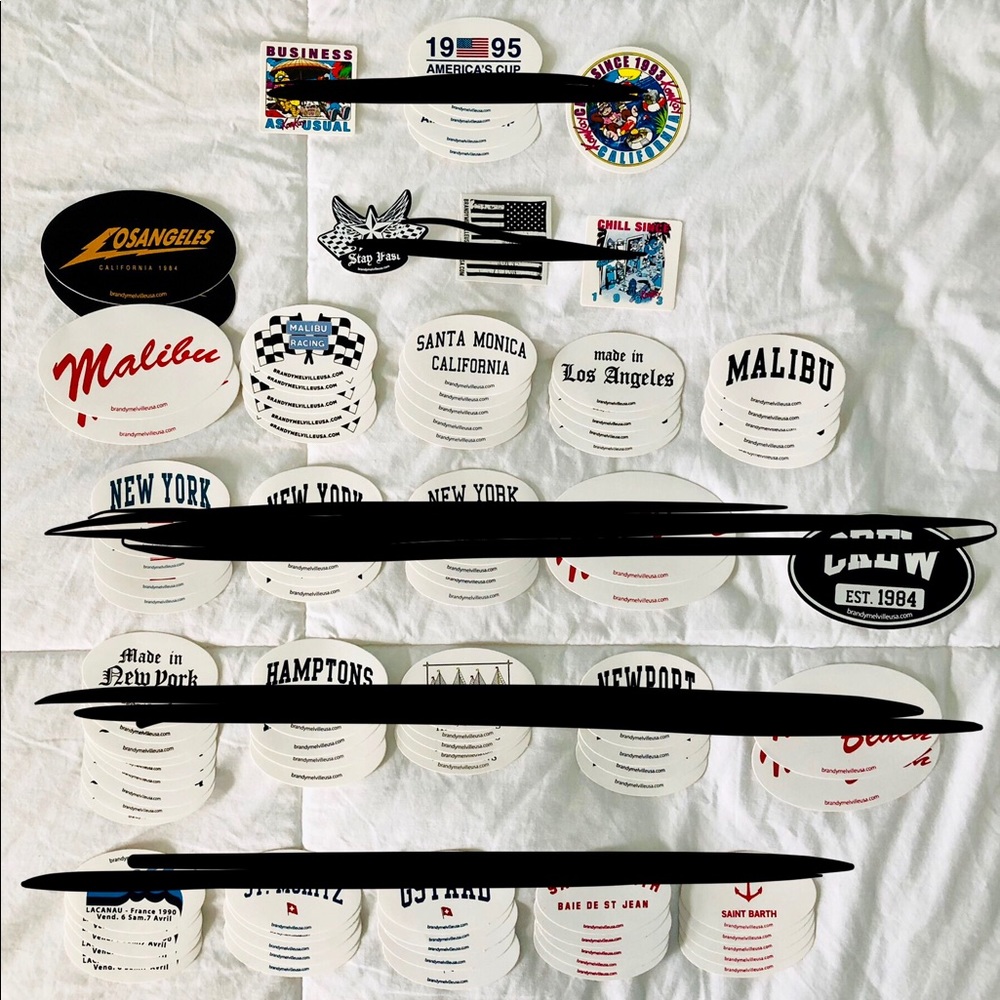 BRANDY MELVILLE CALIFORNIA STICKERS
